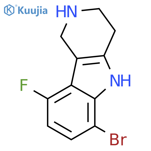 1H-Pyrido[4,3-b]indole, 6-bromo-9-fluoro-2,3,4,5-tetrahydro- structure