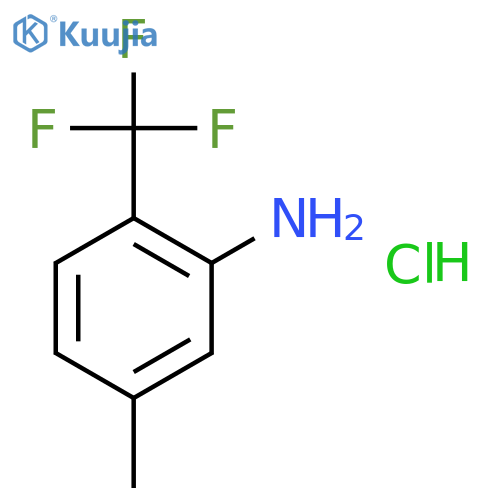 Benzenamine, 5-methyl-2-(trifluoromethyl)-, hydrochloride (1:1) structure