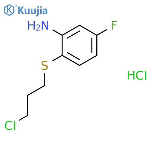 Benzenamine, 2-[(3-chloropropyl)thio]-5-fluoro-, hydrochloride (1:1) structure