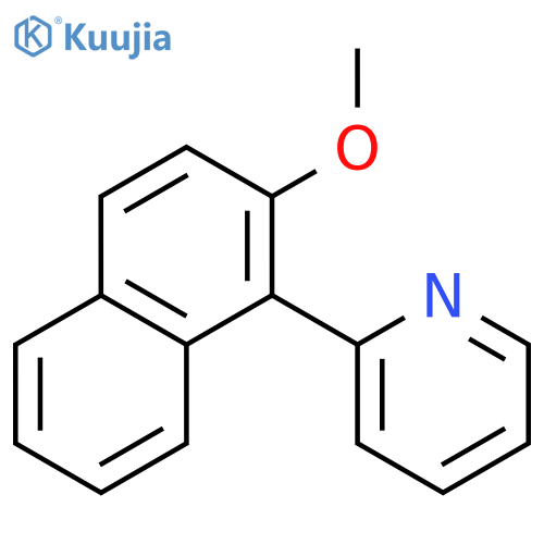 Pyridine, 2-(2-methoxy-1-naphthalenyl)- structure
