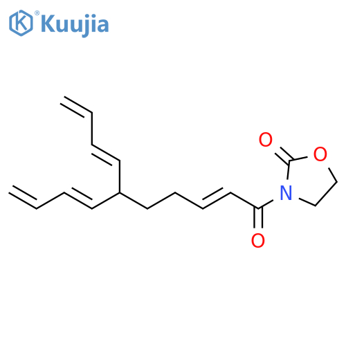 2-Oxazolidinone,3-[(2E,7E)-6-(1E)-1,3-butadien-1-yl-1-oxo-2,7,9-decatrien-1-yl]- structure