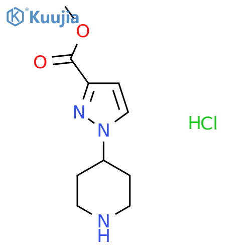 methyl 1-(piperidin-4-yl)-1H-pyrazole-3-carboxylate hydrochloride structure