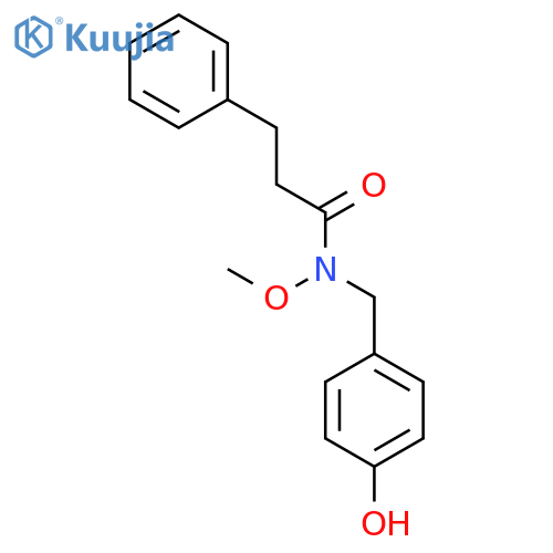 Benzenepropanamide, N-[(4-hydroxyphenyl)methyl]-N-methoxy- structure