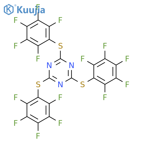 2,4,6-Tris[(pentafluorophenyl)sulfanyl]-1,3,5-triazine structure