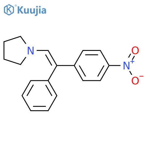 Pyrrolidine, 1-[(4-nitrophenyl)phenylethenyl]- structure
