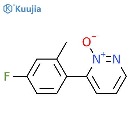 Pyridazine, 3-(4-fluoro-2-methylphenyl)-, 2-oxide structure