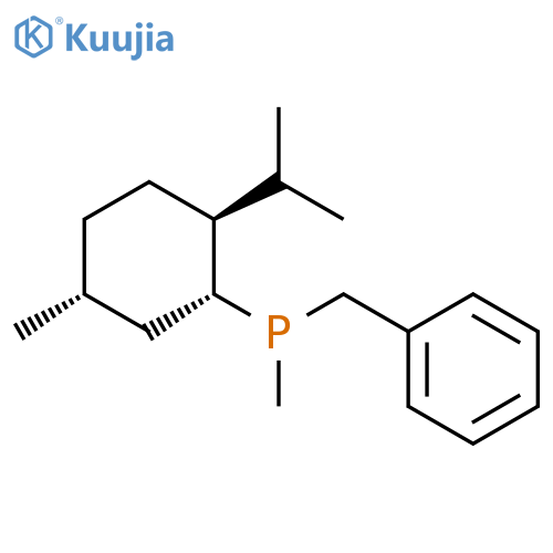 Phosphine, methyl[(1R,2S,5R)-5-methyl-2-(1-methylethyl)cyclohexyl](phenylmethyl)- structure