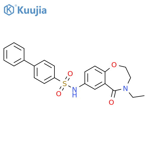 N-(4-ethyl-5-oxo-2,3,4,5-tetrahydro-1,4-benzoxazepin-7-yl)-1,1'-biphenyl-4-sulfonamide structure