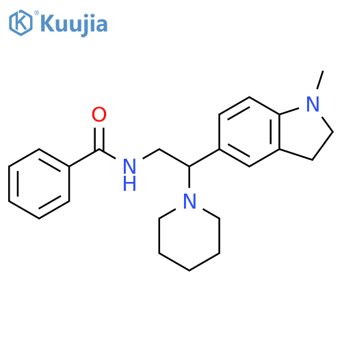 N-2-(1-methyl-2,3-dihydro-1H-indol-5-yl)-2-(piperidin-1-yl)ethylbenzamide structure