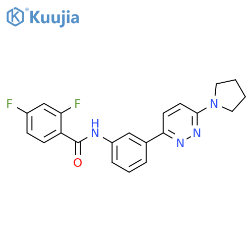 2,4-difluoro-N-{3-6-(pyrrolidin-1-yl)pyridazin-3-ylphenyl}benzamide structure