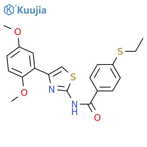 N-4-(2,5-dimethoxyphenyl)-1,3-thiazol-2-yl-4-(ethylsulfanyl)benzamide structure