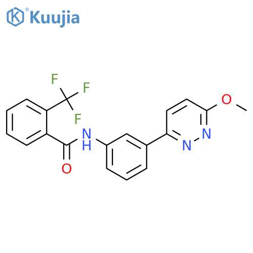 N-3-(6-methoxypyridazin-3-yl)phenyl-2-(trifluoromethyl)benzamide structure