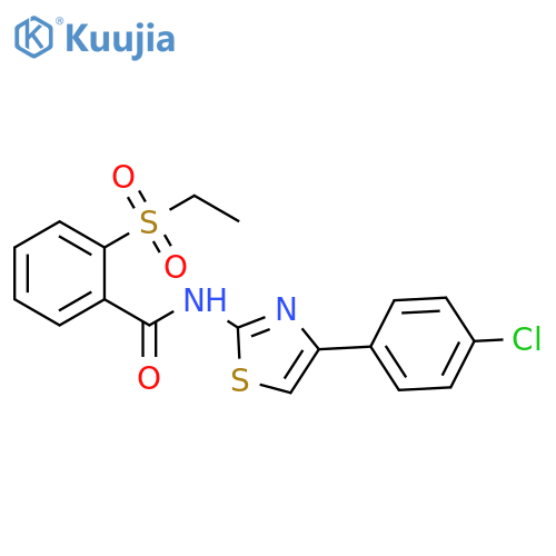 N-4-(4-chlorophenyl)-1,3-thiazol-2-yl-2-(ethanesulfonyl)benzamide structure