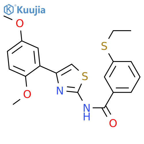 N-4-(2,5-dimethoxyphenyl)-1,3-thiazol-2-yl-3-(ethylsulfanyl)benzamide structure