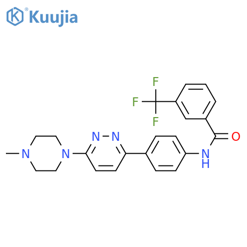 N-{4-6-(4-methylpiperazin-1-yl)pyridazin-3-ylphenyl}-3-(trifluoromethyl)benzamide structure