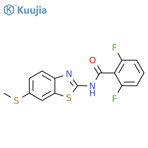 2,6-difluoro-N-6-(methylsulfanyl)-1,3-benzothiazol-2-ylbenzamide structure