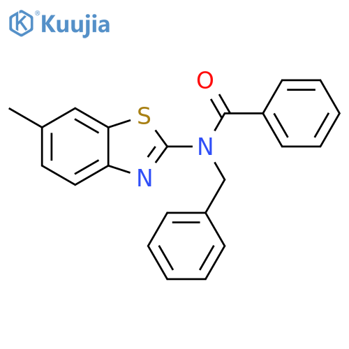 Benzamide, N-(6-methyl-2-benzothiazolyl)-N-(phenylmethyl)- structure