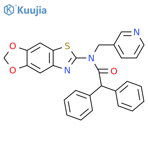 N-{4,6-dioxa-10-thia-12-azatricyclo7.3.0.0^{3,7}dodeca-1(9),2,7,11-tetraen-11-yl}-2,2-diphenyl-N-(pyridin-3-yl)methylacetamide structure
