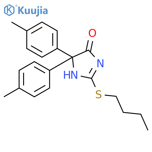 4H-Imidazol-4-one, 2-(butylthio)-1,5-dihydro-5,5-bis(4-methylphenyl)- structure