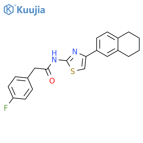2-(4-fluorophenyl)-N-4-(5,6,7,8-tetrahydronaphthalen-2-yl)-1,3-thiazol-2-ylacetamide structure