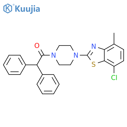 1-4-(7-chloro-4-methyl-1,3-benzothiazol-2-yl)piperazin-1-yl-2,2-diphenylethan-1-one structure