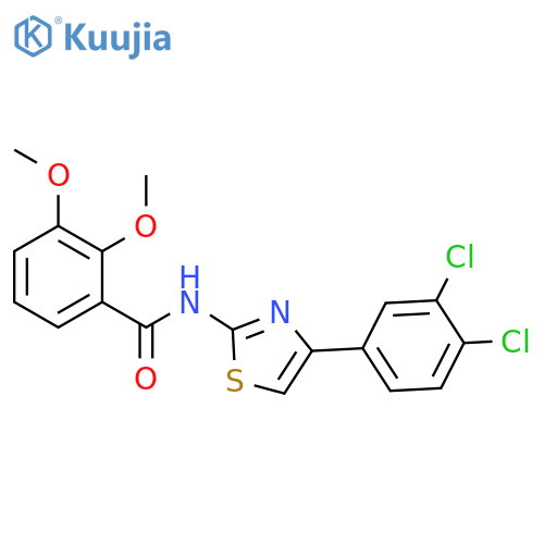 N-4-(3,4-dichlorophenyl)-1,3-thiazol-2-yl-2,3-dimethoxybenzamide structure