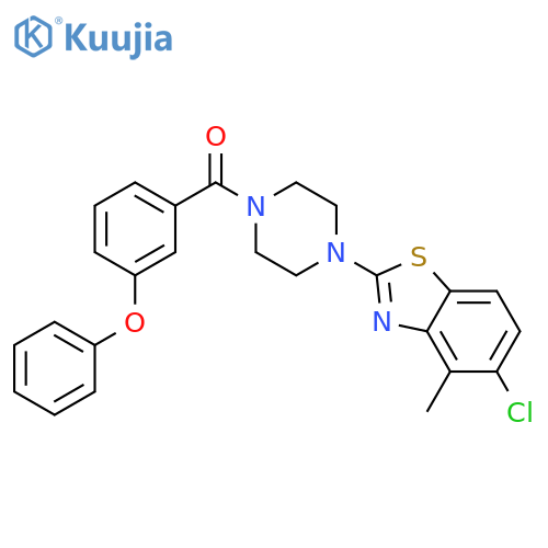 5-chloro-4-methyl-2-4-(3-phenoxybenzoyl)piperazin-1-yl-1,3-benzothiazole structure