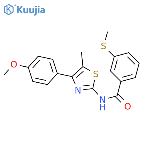 N-4-(4-methoxyphenyl)-5-methyl-1,3-thiazol-2-yl-3-(methylsulfanyl)benzamide structure