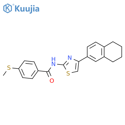 4-(methylsulfanyl)-N-4-(5,6,7,8-tetrahydronaphthalen-2-yl)-1,3-thiazol-2-ylbenzamide structure
