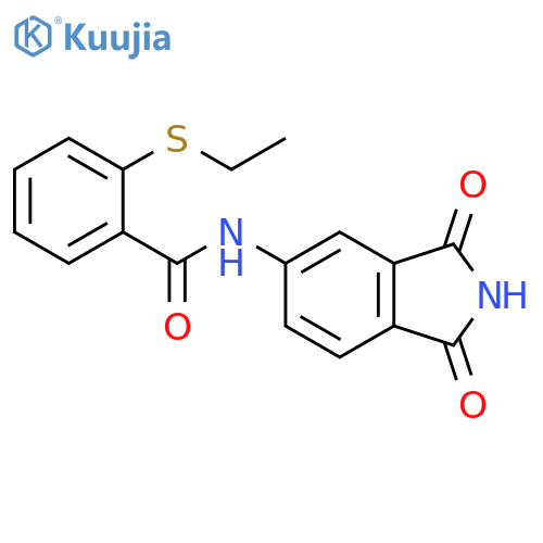 N-(1,3-dioxo-2,3-dihydro-1H-isoindol-5-yl)-2-(ethylsulfanyl)benzamide structure