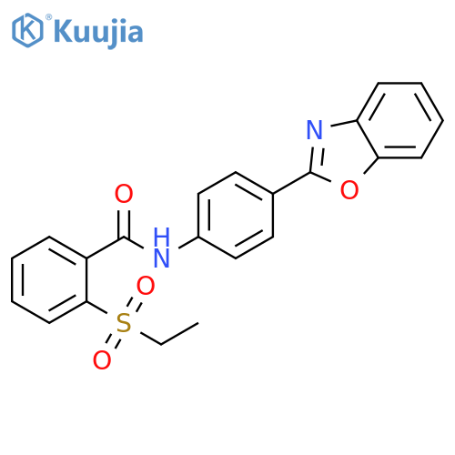 N-4-(1,3-benzoxazol-2-yl)phenyl-2-(ethanesulfonyl)benzamide structure