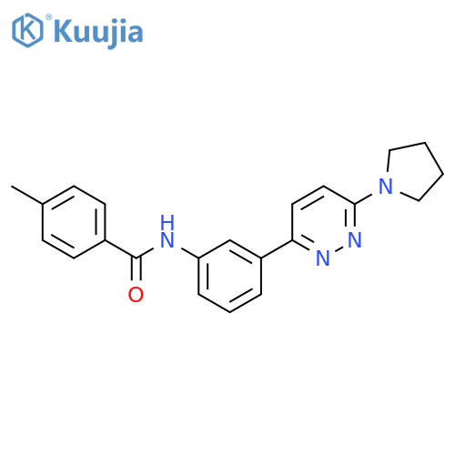 4-methyl-N-{3-6-(pyrrolidin-1-yl)pyridazin-3-ylphenyl}benzamide structure