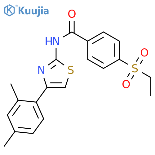 N-4-(2,4-dimethylphenyl)-1,3-thiazol-2-yl-4-(ethanesulfonyl)benzamide structure