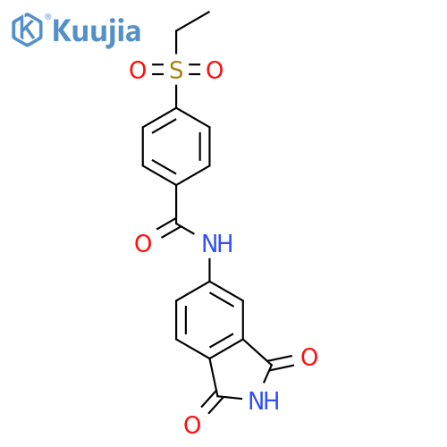 N-(1,3-dioxo-2,3-dihydro-1H-isoindol-5-yl)-4-(ethanesulfonyl)benzamide structure