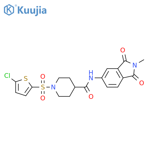 1-(5-chlorothiophen-2-yl)sulfonyl-N-(2-methyl-1,3-dioxoisoindol-5-yl)piperidine-4-carboxamide structure