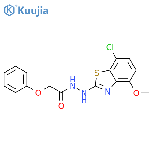 N'-(7-chloro-4-methoxy-1,3-benzothiazol-2-yl)-2-phenoxyacetohydrazide structure