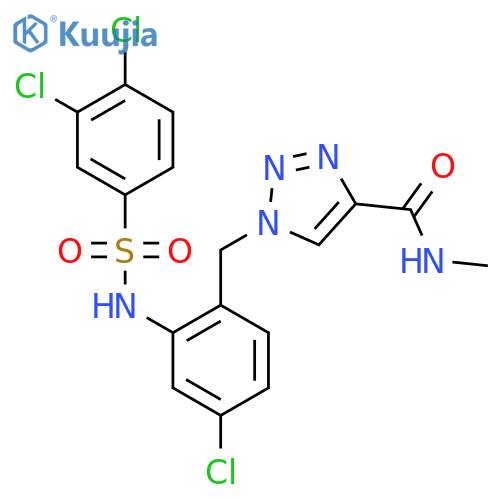 1H-1,2,3-TRIAZOLE-4-CARBOXAMIDE, 1-[[4-CHLORO-2-[[(3,4-DICHLOROPHENYL)SULFONYL]AMINO]PHENYL]METHYL]-N-METHYL- structure