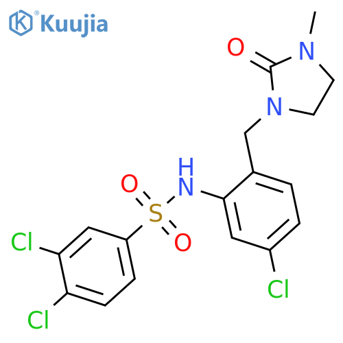 BENZENESULFONAMIDE, 3,4-DICHLORO-N-[5-CHLORO-2-[(3-METHYL-2-OXO-1-IMIDAZOLIDINYL)METHYL]PHENYL]- structure