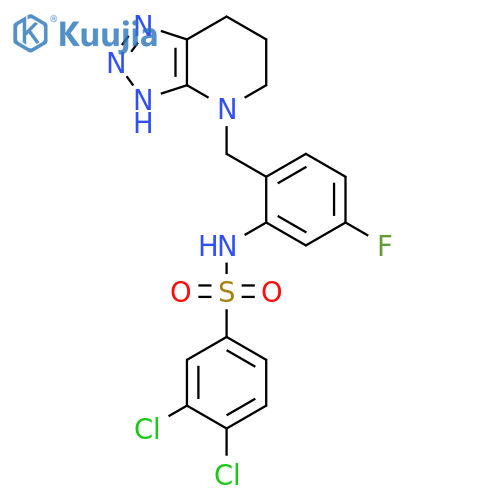 BENZENESULFONAMIDE, 3,4-DICHLORO-N-[5-FLUORO-2-[(3,5,6,7-TETRAHYDRO-4H-1,2,3-TRIAZOLO[4,5-B]PYRIDIN-4-YL)METHYL]PHENYL]- structure