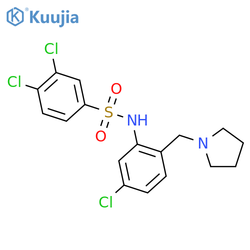 Benzenesulfonamide,3,4-dichloro-N-[5-chloro-2-(1-pyrrolidinylmethyl)phenyl]- structure