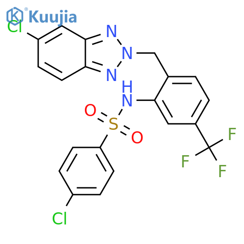 BENZENESULFONAMIDE, 4-CHLORO-N-[2-[(5-CHLORO-2H-BENZOTRIAZOL-2-YL)METHYL]-5-(TRIFLUOROMETHYL)PHENYL]- structure