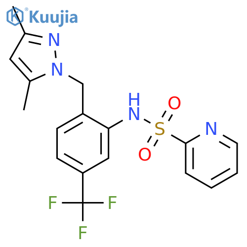 2-Pyridinesulfonamide,N-[2-[(3,5-dimethyl-1H-pyrazol-1-yl)methyl]-5-(trifluoromethyl)phenyl]- structure