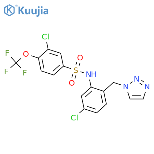 BENZENESULFONAMIDE, 3-CHLORO-N-[5-CHLORO-2-(1H-1,2,3-TRIAZOL-1-YLMETHYL)PHENYL]-4-(TRIFLUOROMETHOXY)- structure