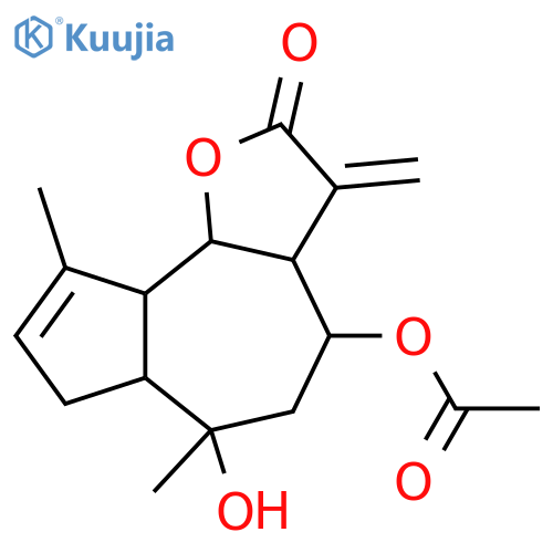 Azuleno[4,5-b]furan-2(3H)-one, 4-(acetyloxy)-3a,4,5,6,6a,7,9a,9b-octahydro-6-hydroxy-6,9-dimethyl-3-methylene- structure
