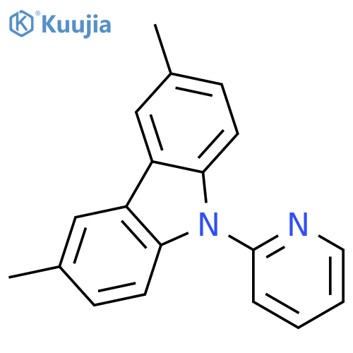 9H-Carbazole, 3,6-dimethyl-9-(2-pyridinyl)- structure