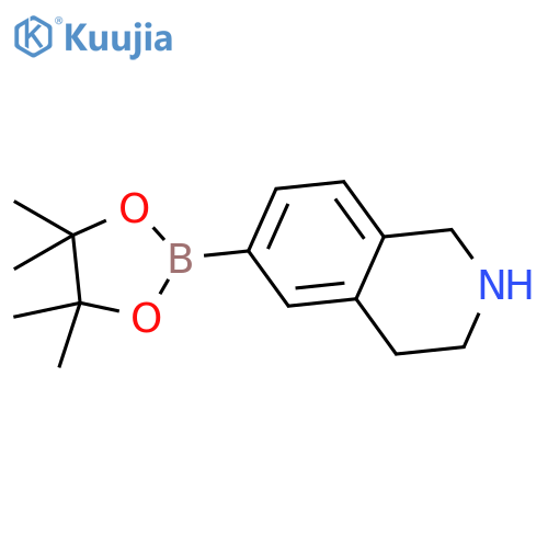 6-(4,4,5,5-tetramethyl-1,3,2-dioxaborolan-2-yl)-1,2,3,4-tetrahydroisoquinoline structure
