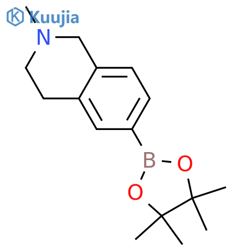 2-methyl-6-(4,4,5,5-tetramethyl-1,3,2-dioxaborolan-2-yl)-1,2,3,4-tetrahydroisoquinoline structure
