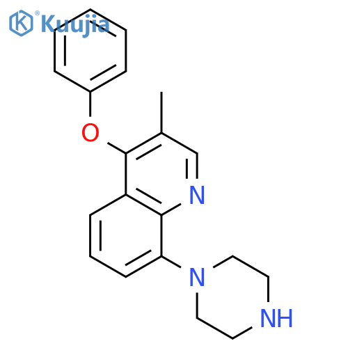 Quinoline, 3-methyl-4-phenoxy-8-(1-piperazinyl)- structure