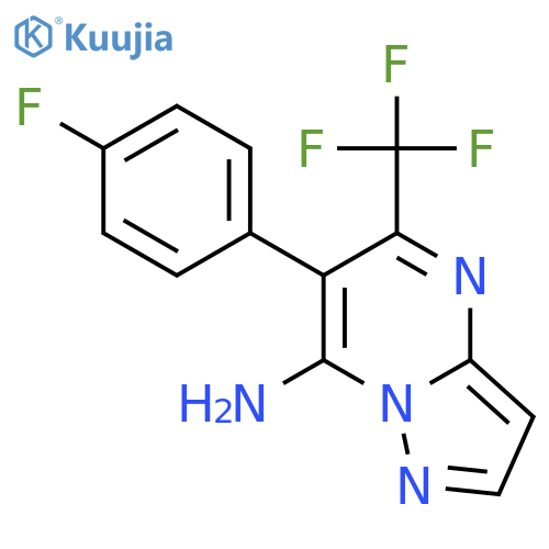 Pyrazolo[1,5-a]pyrimidin-7-amine, 6-(4-fluorophenyl)-5-(trifluoromethyl)- structure
