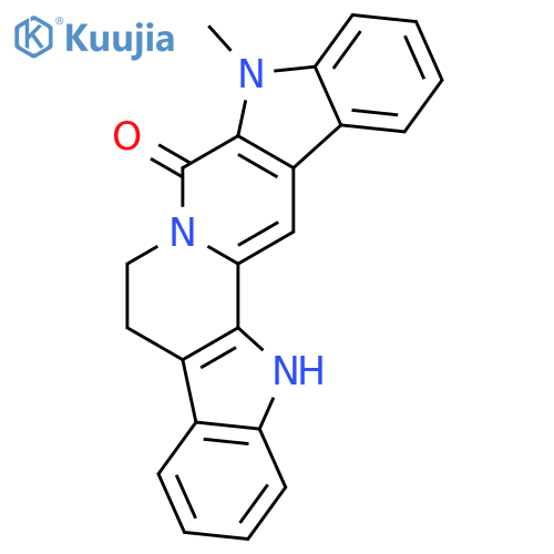 8H-Diindolo[2,3-a:2',3'-g]quinolizin-8-one, 5,6,9,15-tetrahydro-9-methyl- structure